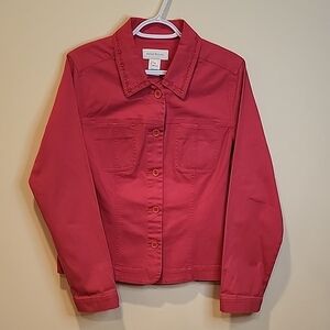 Susan Bristol Red Jean Jacket